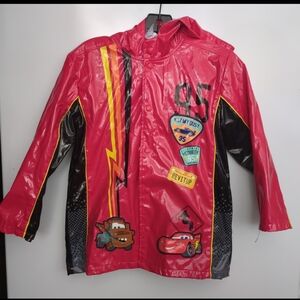 Disney lightning McQueen cars size 7/8 rain jacket